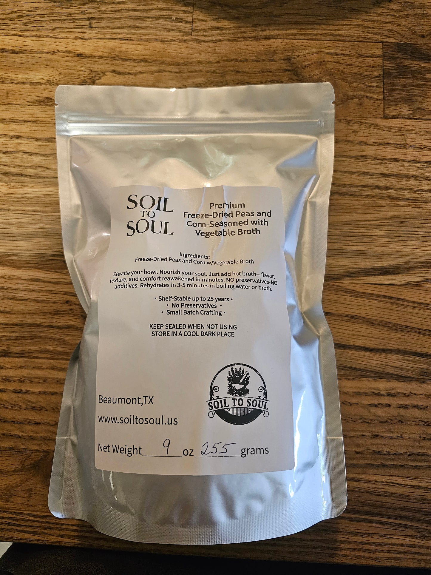 Freeze-Dried Peas and Corn-Seasoned